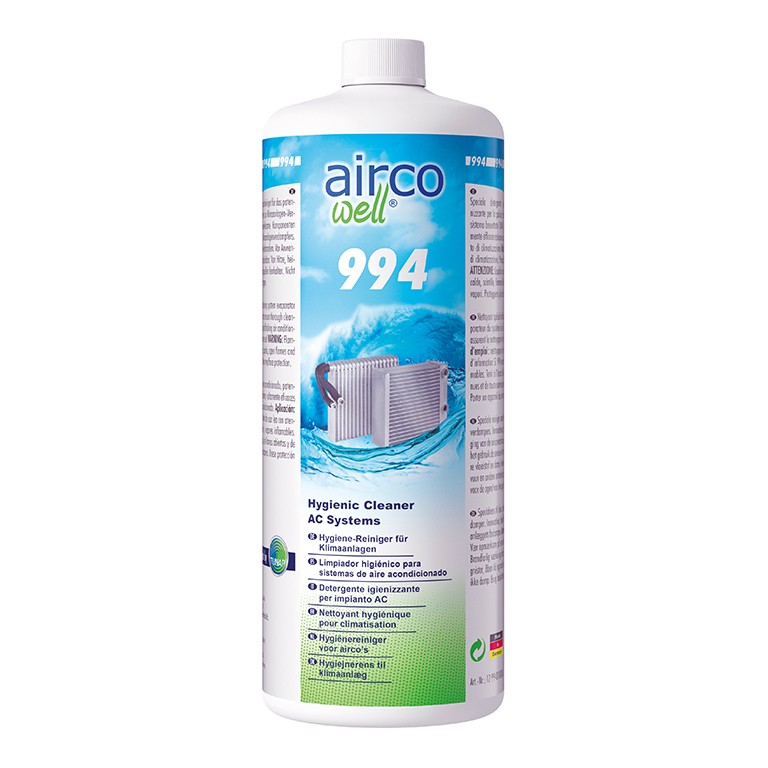 Abbildung des airco well® Hygienereinigers für den Klimaanlagenverdampfer